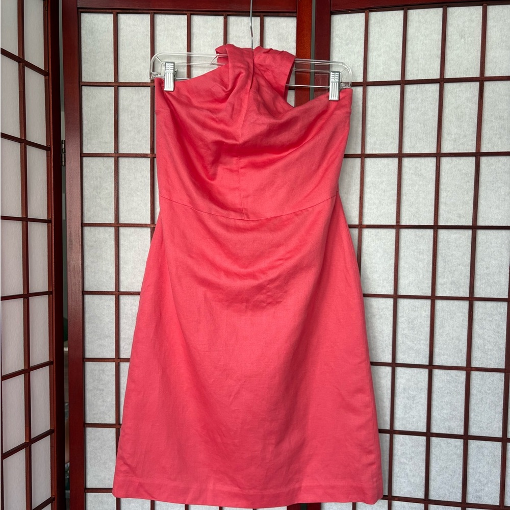 Banana republic coral halter neck dress